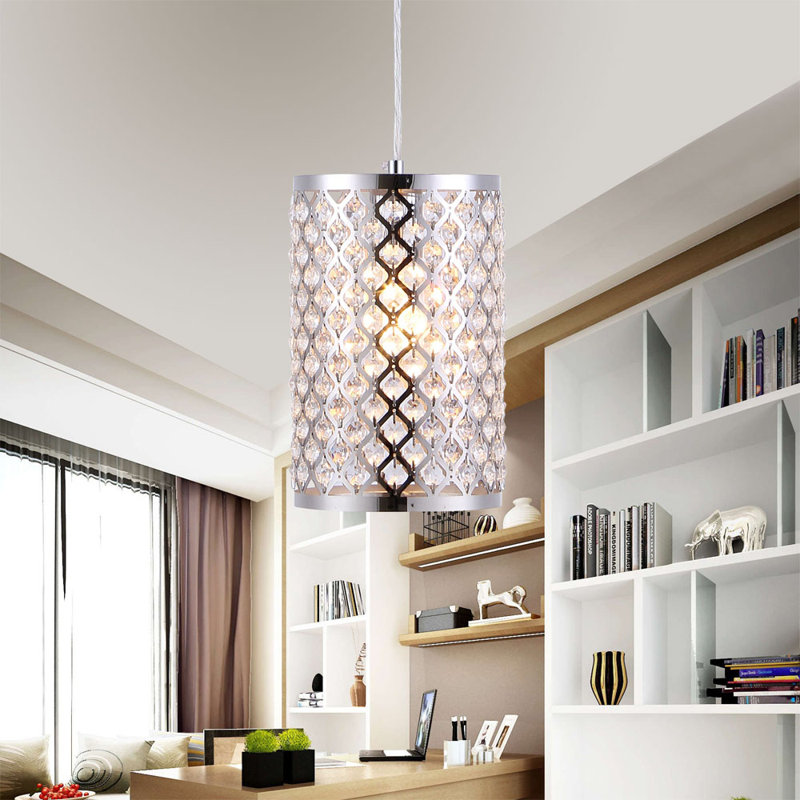 House of Hampton Adalwine 1 Light Single Cylinder Pendant LED direct light pendant lamp FLORIDA SQUARE | Pendant lamp